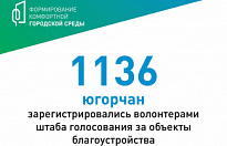 1 136 югорчан зарегистрировались волонтерами штаба голосования за объекты благоустройства